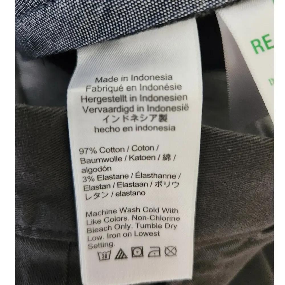 NWT J. Crew 770™ Straight-Fit Stretch Chino Pant Faded Black 34/30 *Flaw